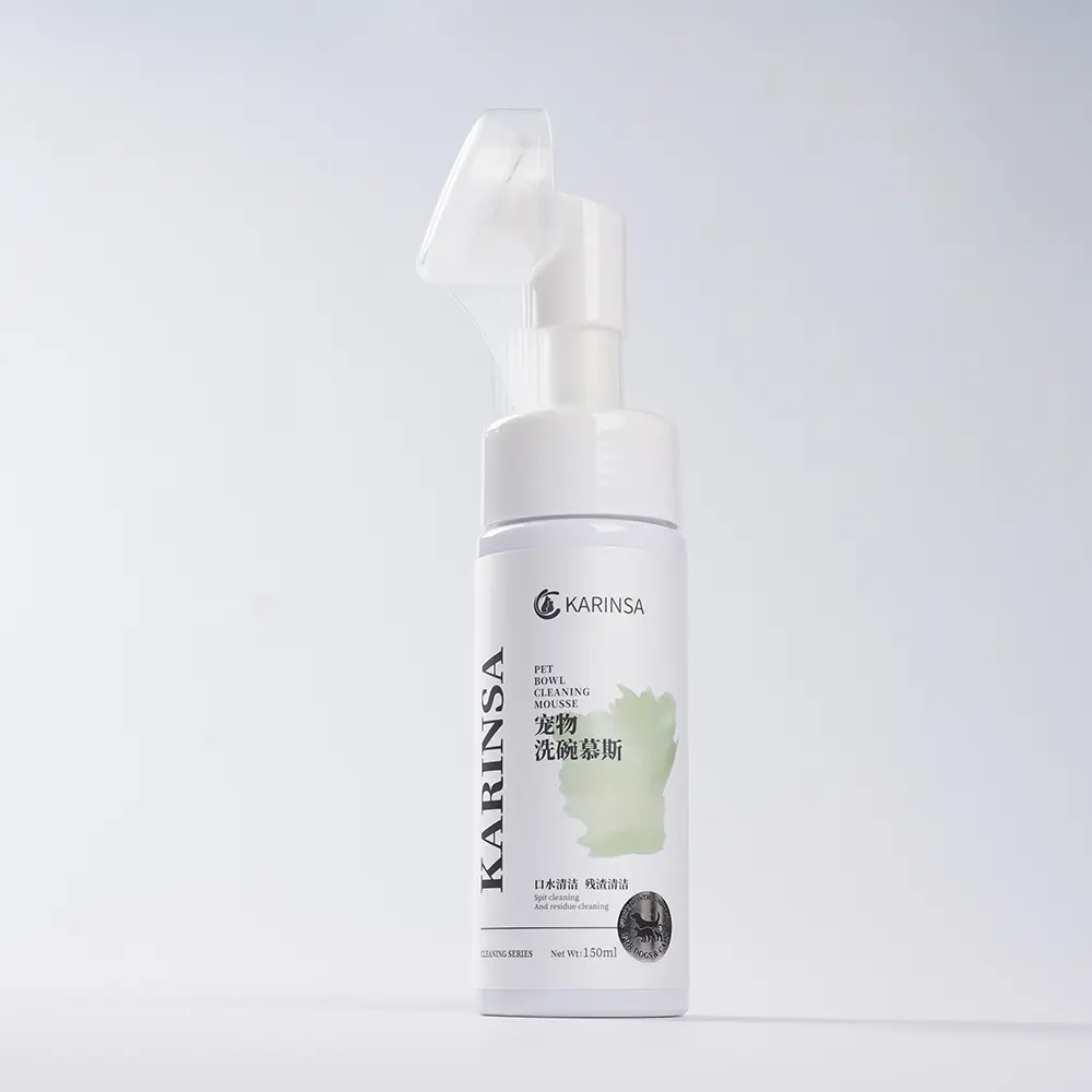 Alkaline protease pet dishwashing mousse